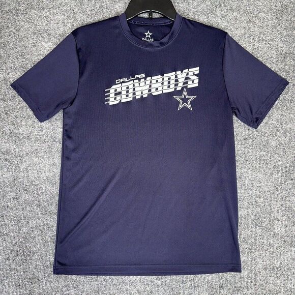 Dallas Cowboys NFL Shirt Boys XL Blue Authentic Short Sleeve Performance Kids - Picture 1 of 6